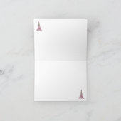 Eiffeltoren Roos Rozen Franse Topiary kunst Bedankkaart (Binnen)