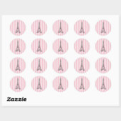 Eiffeltoren roze streep Stickers (Vel)