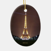 Eiffeltoren 's nachts keramisch ornament (Achterkant)
