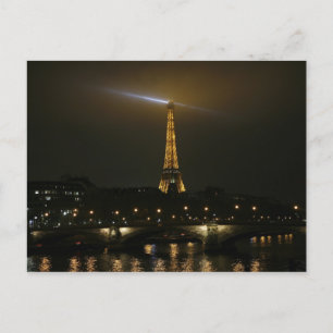 Eiffeltoren 's nachts, Parijs. Briefkaart