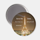 Eiffeltoren, Save the Date Magnet Magneet (Voorkant / Achterkant)