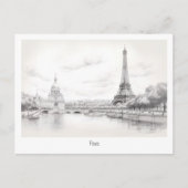 Eiffeltoren, schetsontwerp Briefkaart (Voorkant)