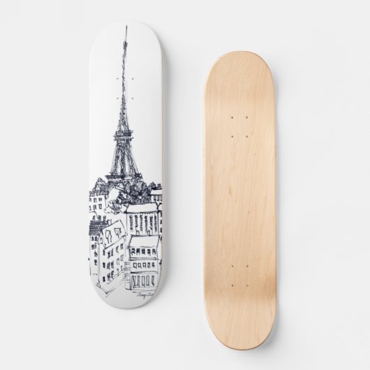 Eiffeltoren Skateboard (Voorkant)