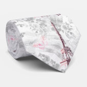 Eiffeltoren tegen de achtergrond van orchideeën stropdas (Opgerold)