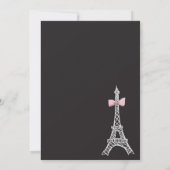 Eiffeltoren uitnodiging voor evenementen in Parijs (Achterkant)