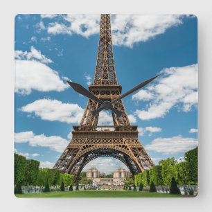 Eiffeltoren uitzicht vanuit Champ de Mars openbaar Vierkante Klok