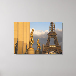 Eiffeltoren van het Palais de Chaillot, Parijs; Canvas Afdruk