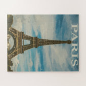 Eiffeltoren van het type briefkaart in Parijs Legpuzzel (Horizontaal)