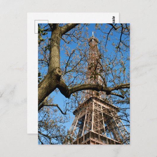 Eiffeltoren van Parijs in Frankrijk Briefkaart (Voorkant / Achterkant)