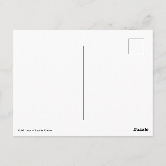 Eiffeltoren van Parijs in Frankrijk Briefkaart (Achterkant)