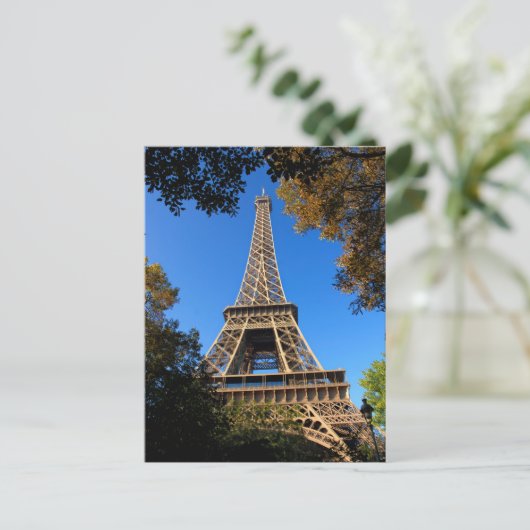 Eiffeltoren van Parijs in Frankrijk Feestdagenkaart (Staand voorkant)