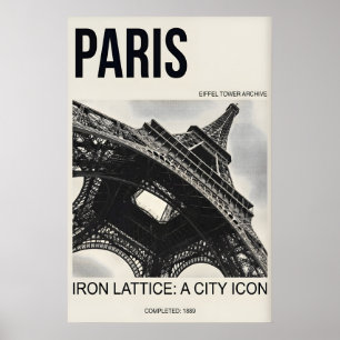 Eiffeltoren van Parijs - vintage stijl Poster