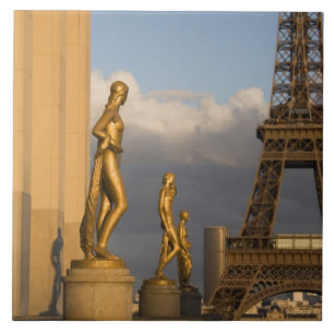 Eiffeltoren vanuit het Palais de Chaillot, Parijs, Tegeltje