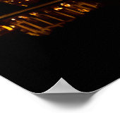 Eiffeltoren verlicht op het briefje van Parijs van Poster (Hoek)