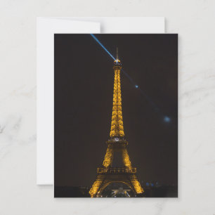 Eiffeltoren verlicht: Parijs bij nacht Briefkaart