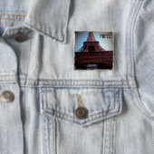 Eiffeltoren Vierkante Button 5,1 Cm (In situ)