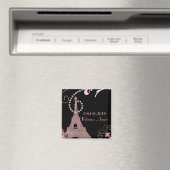 Eiffeltoren vintage Parijs save the date Magneet (Insitu (Vaatwasser))