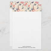 Eiffeltoren vlinder en Rozen Briefpapier (Voorkant / Achterkant)