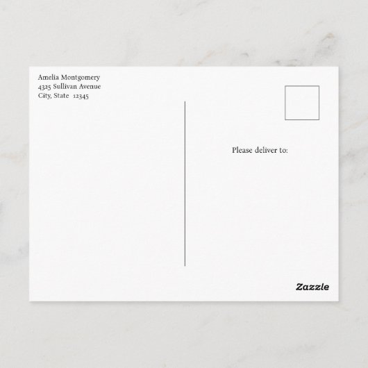 Eiffeltoren Vlinder en Rozen Moederdag Briefkaart (Achterkant)