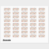 Eiffeltoren vlinder en Rozen Patroon Dank u Vierkante Sticker (Vel)