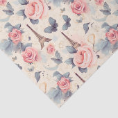 Eiffeltoren vlinder en Rozen Tissuepapier (Detail)