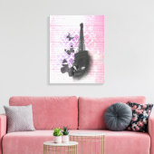 Eiffeltoren & vlinders canvas afdruk (Insitu (Woonkamer))