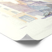 Eiffeltoren | Waterverf Parijs Poster (Hoek)