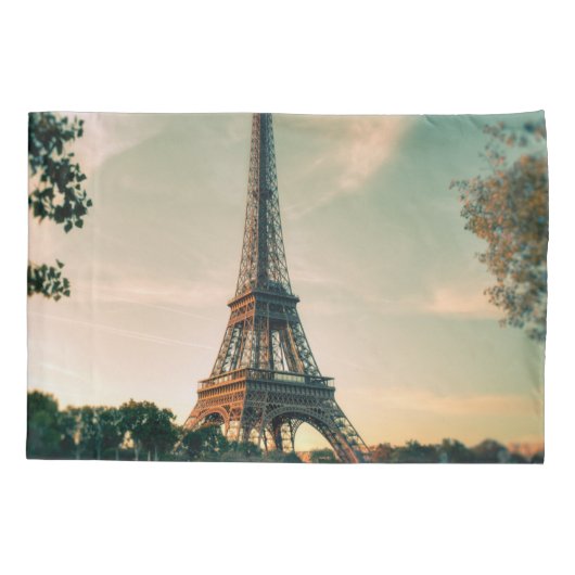 Eiffeltoren werpt kussen op kussensloop (Achterkant-Links)