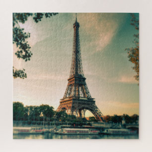 Eiffeltoren werpt kussen op legpuzzel