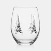 Eiffeltoren Wijnglas Zonder Voet (Links)