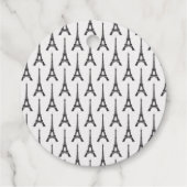 Eiffeltoren Zilveren Folie bruiloft decor Bedankjes Labels (Achterkant)