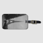 Eiffeltoren - zwart-wit bagagelabel (Voorkant (horizontaal))