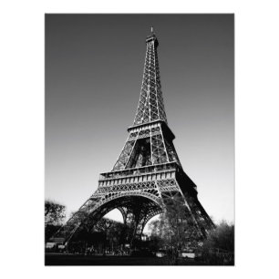 Eiffeltoren zwart-wit foto afdruk