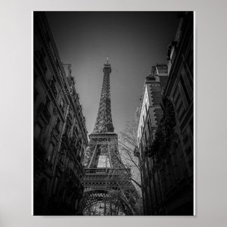 Eiffeltoren zwart-wit foto poster