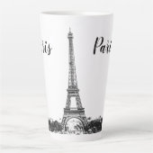 Eiffeltoren zwart-wit latte mok (Voorkant)