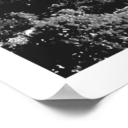 Eiffeltoren zwart-wit poster (Hoek)