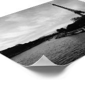 Eiffeltoren zwart-wit poster (Hoek)