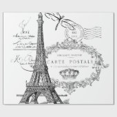 Eiffeltorenkollage Cadeaupapier (Vlak)