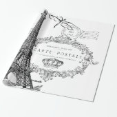 Eiffeltorenkollage Cadeaupapier (Uitgerold)