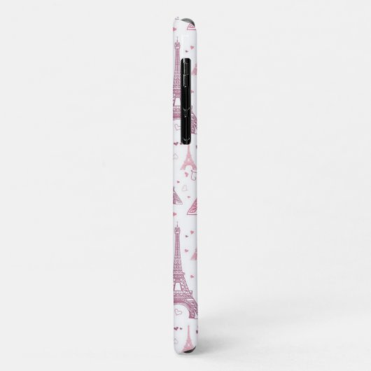 Eiffeltorens en gepersonaliseerde harten Case-Mate iPhone case (Achterkant/links)