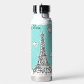 Eiffeltower - aangepaste naam waterfles (Links)