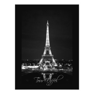 Eiffeltower bij acht fotografische afdrukken foto afdruk