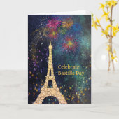 Eiffeltower, Fireworks, sterren Kaart (Gele Bloem)