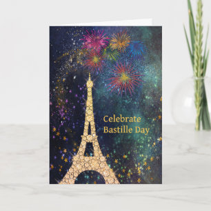 Eiffeltower, Fireworks, sterren Kaart