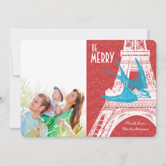  Eiffeltower - kerstkaart (Voorkant)