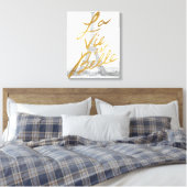 Eiffeltower met Gold-certificering Canvas Afdruk (Insitu (Slaapkamer))