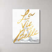Eiffeltower met Gold-certificering Canvas Afdruk (Voorkant)