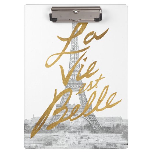 Eiffeltower met Gold-certificering Klembord (Voorkant)