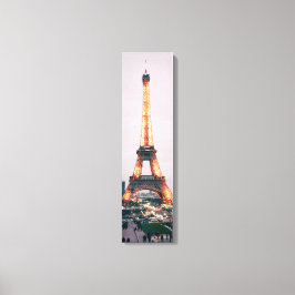 Eiffeltower met lichtverticaal canvas