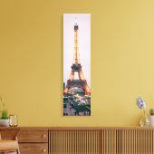 Eiffeltower met lichtverticaal canvas afdruk (Insitu (Woonkamer))